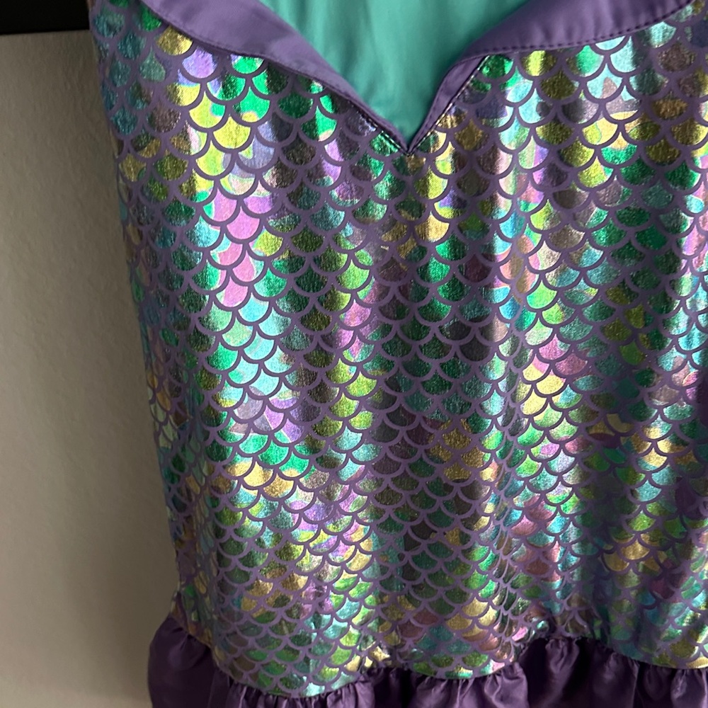 Girls' Teal and Purple Mermaid Costume Dress - Kids Halloween - Picture 4 of 8